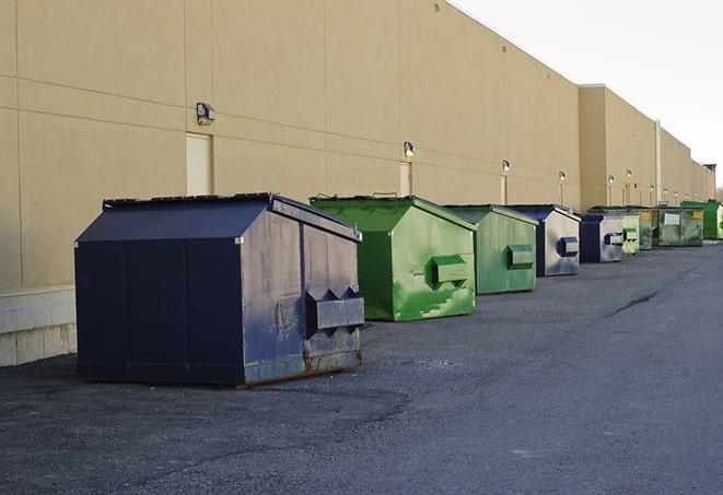 a collage of large and small construction waste containers in Draper